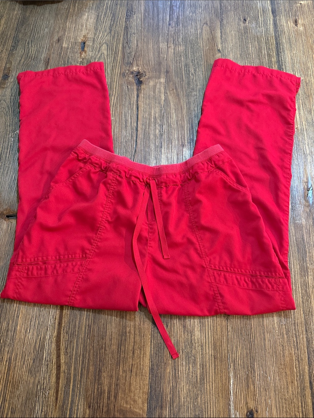 Grey's Anatomy Red Drawstring Scrub Pants